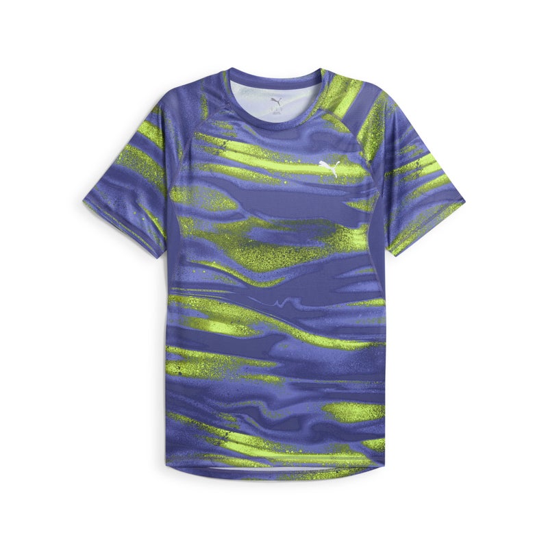 PUMA VELOCITY All-Over Print Running Mens Blue T-Shirt - Image 4